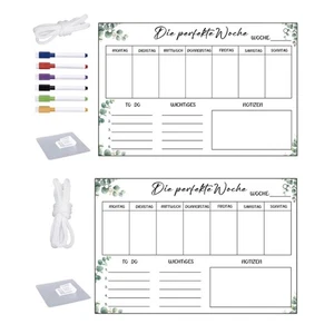 Erasable Clear Acrylic Weekly Planner Calendar Wall Mounted Bulletin Board - Picture 1 of 10