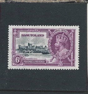 BASUTOLAND 1935 SJ 6d SLATE & PURPLE DOT BY FLAGSTAFF MINT SG 14h CAT £550 - Picture 1 of 2