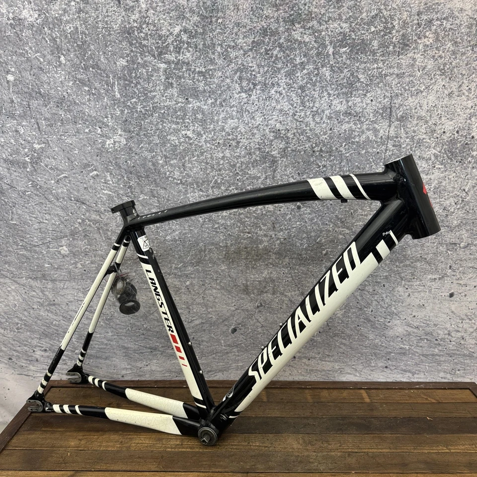 Quadro de pista Specialized Langster 50 54 preto branco liga Easton 700c 120mm - Imagem 1 de 4