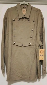 NWT Wah Maker Shirt Men's 3XL Tan Khaki Bib Brushed Twill Longhorn West Frontier - Picture 1 of 15