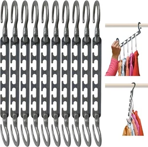 Wonder Hanger Max 10-Pack Space Saving Hangers, Reinforced PACK OF 10, Gray - Picture 1 of 6