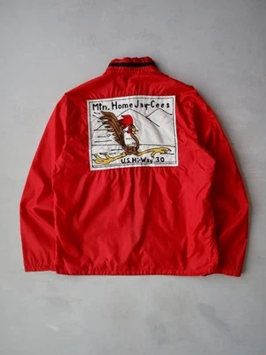 Vintage 60s 70s Road Runner Racing Light Windbreaker Jacket Size M/L Made in USA - Image 1 of 4