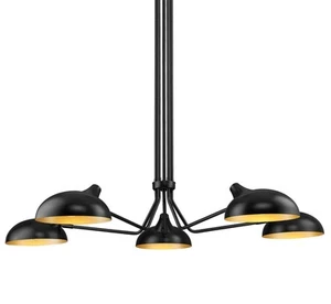 Z-Lite 1942-5 Bellamy 5 Light 52"W Chandelier - Black - Picture 1 of 9