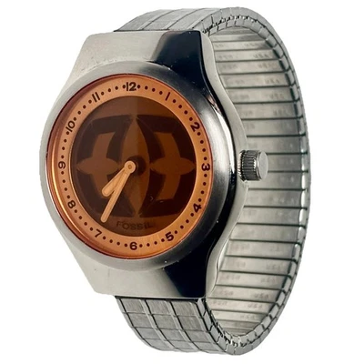 Fossil Big Tic Mens 37mm Stainless Steel Orange Dial Watch jr-7899 W/ Box - Image 1 of 4