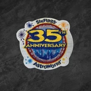 Parche Six Flags Astroworld 35 Aniversario Bordado Hierro Sobre Insignia Aplique - Imagen 1 de 5