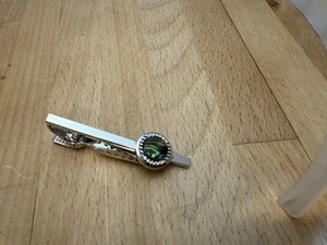 Abalone Tie Clip Tie Bar Silver Tone - Picture 1 of 2