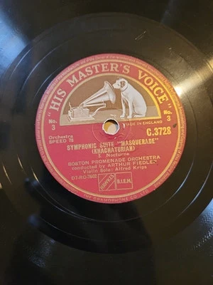 BOSTON PROMENADE - Symphonic Suite Masquerade - UK 12" Vinyl 78" Part 3 4 5  - Image 1 of 3