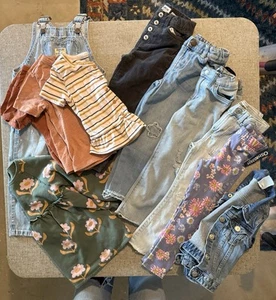 4-5T Clothing Lot Little Co Carters Autumn Winter Overalls Tees Jeans Jacket ++ - Picture 1 of 13