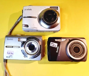LOT 3x DIGITAL CAMERA CAMERAS KODAK EASYSHARE 3x OPTICAL ZOOM M853 C613 M530 - Picture 1 of 10