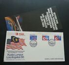 Inauguration de la Malaisie vols du MAS vers Los Angeles 1986 avion USA US (FDC)
