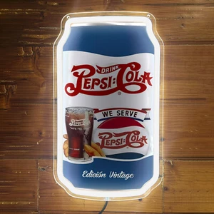 Letrero de luz de neón Pepsi Cola Bebida Soda Bar Pub Cerveza Hombre Cueva 12"x7" K1 - Imagen 1 de 4