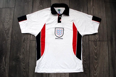 ENGLAND JERSEY RETRO REPLICA HOME FOOTBALL SHIRT 1997-1999 SCORE DRAW MENS SMALL - Image 1 of 4
