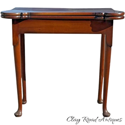 antique 18th century queen anne game card console table 1760s drawer - Image 1 of 4