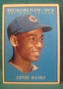 1961 Topps #485 - Ernie Banks - Chicago Cubs - 1958 - '59 MVP - #3578 - Bild 1 von 2