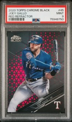 Joey Gallo 2020 Topps Chrome Black Red Refractor Card🔥🔥 #’d/5 RARE PSA 9 MINT - Image 1 of 2