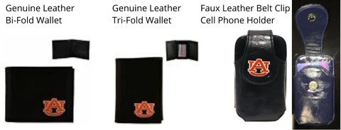 AUBURN TIGERS MENS GENUINE LEATHER WALLETS CELLPHONE HOLDERS BELTCLIP Phone NIB Cover