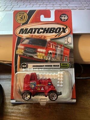 MATCHBOX 50 Years Rescue Rookies #60 EMERGENCY POWER TRUCK  Utility Lift - Image 1 of 2