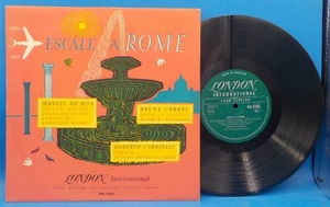 Manuel De Riva, Bruna Urbani, Roberto Cardinali Italian 10" LP Escale A Rome BX1 - Picture 1 of 2