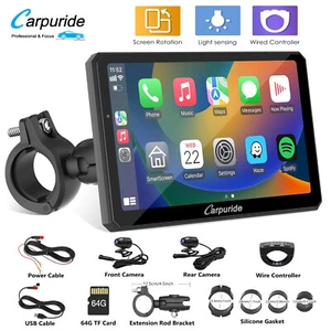 Carpuride W712D Carplay Android Auto Touchscreen Wireless Moto Stereo Waterproof - Picture 1 of 9