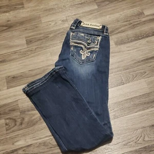 Rock Revival Betty Boot Cut Jeans Size 26 Distressed Blue Jeans highend Clothing - Picture 1 of 8