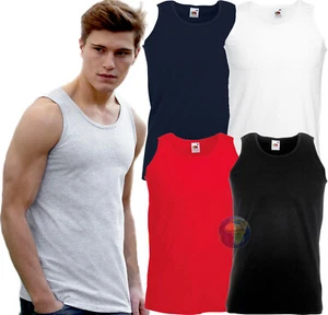 Canotta da Uomo Canottiera Fruit Of The Loom Maglia T-shirt Vogatore Palestra - Imagen 1 de 8
