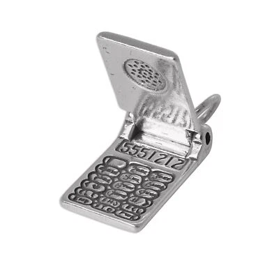 925 Sterling Silver 3D Mobile Phone Charm - Image 1 of 4