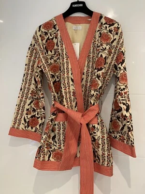 Tigerlily Lunara Botanical Floral Linen Jacket Size 8 - Image 1 of 4