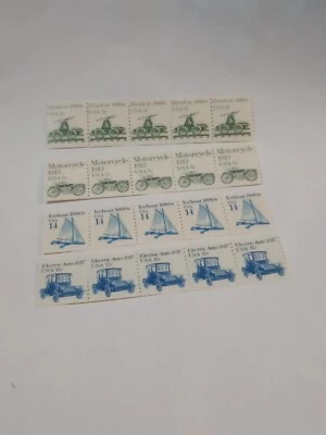MINT NH NG 4 TRANSPORTATION SERIES STAMP STRIPS 3-17 CENT FV 2.10 CV 9.50 - Image 1 of 3