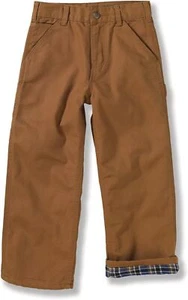 Carhartt Boys' Flannel-Lined Washed Dungaree 5, Brown  - Picture 1 of 1