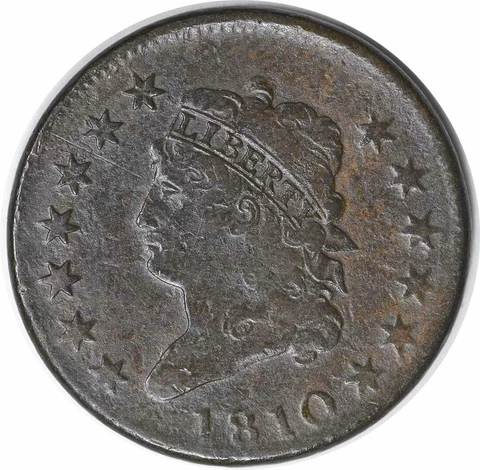 1810 Large Cent VF (Little Rough) Uncertified #216 Cover