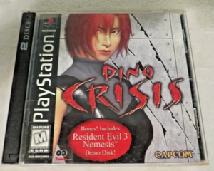 PS1 Dino Crisis w/ Bonus Resident Evil 3 Demo, Registration Card & Manual - Picture 1 of 7