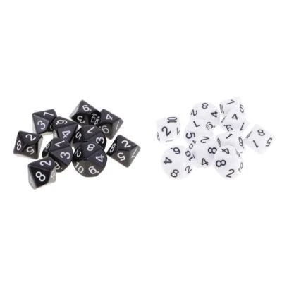 20x D10 Polyhedral Dice Digital Dies Table Board Game Toy for Gambling Lover - Image 1 of 4