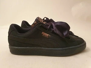 Puma Suede Heart Artica Womens 'Triple Black' New (7US) disc basket w clyde disc - Imagen 1 de 9