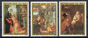 1975 - Mali - Posta Aerea, Natale 3 val. MNH** - Bild 1 von 1