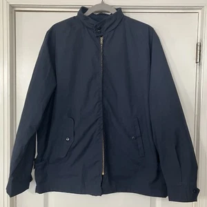 VTG 80s Cudajac Jacket Men’s Size 44 Blue Full Zip Windbreaker Cafe Racer VGC - Picture 1 of 18