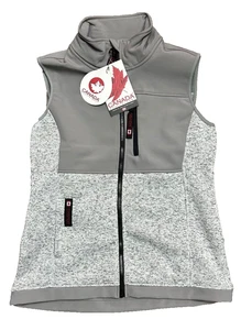 Canada Weather Gear Women's Lightweight Gray Fleece Vest Size Medium NWT - Picture 1 of 8
