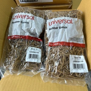 2-Universal 00119 0,04 pollici Gauge Misura 19 Elastici - Beige (1240/Confezione) Nuovo - Foto 1 di 2