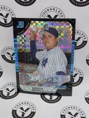 2005 Bowman Chrome First Year X-Fractor /225 Erick Abreu #193 Rookie RC - Image 1 of 2