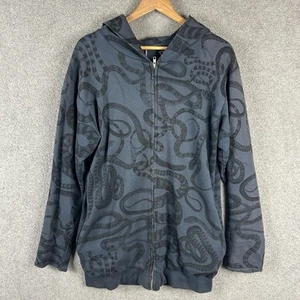 Chronicles of Never Hoodie Mens M Rare Grey Snake Pullover Jumper Streetwear - Picture 1 of 7
