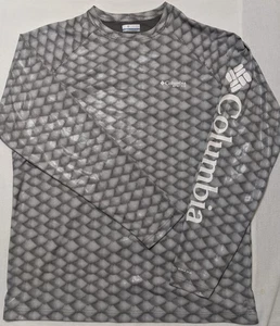 Camicia Columbia PFG Uomo Argento Omni-Shade Terminal Deflector Manica Lunga Tg L - Foto 1 di 10