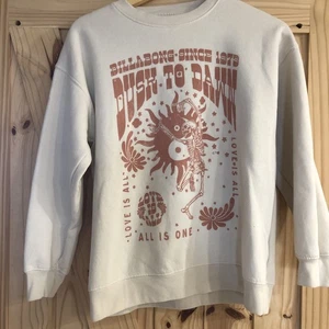 NUEVO CON ETIQUETAS Billabong Pullover Cuello Redondo Sudadera Talla Mediana Crema P19 - Imagen 1 de 7