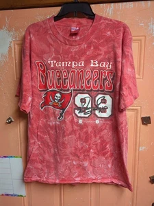 Vintage Tampa Bay Buccaneers Warren Sapp Tie Dye NFL Shirt Single Stitch Large - Picture 1 of 6