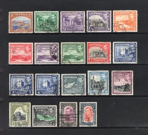 M27942 Cyprus 1938 Set X19 Good/Fine Used Sg 151/63 Cat £60 - Picture 1 of 1