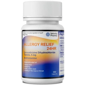 Levocetirizine Dihydrochloride 5mg USP Tablets, 24 Hour Allergy Relief Non-Dr... - Picture 1 of 7