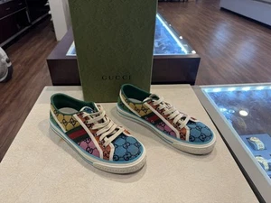 Gucci Tennis 1977 Sneakers Patchwork Multicolore Donna US 9 LS (347672) - Foto 1 di 12