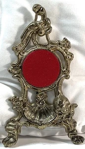 Art Nouveau Brass Pocket Watch Stand Easel Holder Jewelry Display Victorian - Picture 1 of 6