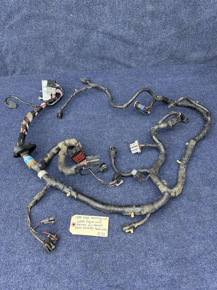 Arnés de cableado de computadora Ford Mustang Cobra Svt GT 1994 1995 5,0 FABRICANTE DE EQUIPOS ORIGINALES ECU Foto 1 de 4