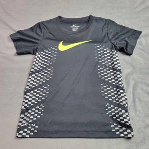 Nike T-Shirt Boy 7 Active Black Atlantic Signature Logo Crew Neck Tee Comfort Te - Picture 1 of 10