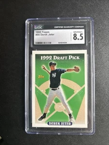 1993 Topps - CGC 8.5 Derek Jeter #98 (RC) ROOKIE Yankees MLB - Picture 1 of 2