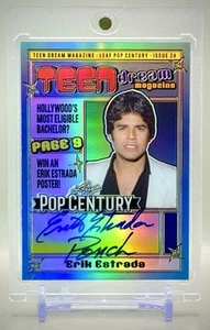 Revista Erik Estrada 2024 Hoja Pop Century Teen Dream Platino Azul Automático #1/5 - Imagen 1 de 3